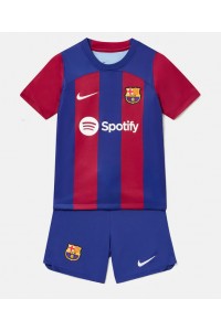Barcelona Babyklær Hjemme Fotballdrakt til barn 2023-24 Korte ermer (+ Korte bukser)